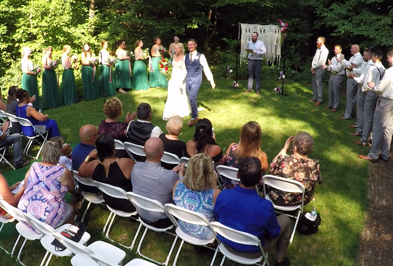 outdoor ceremony at Pamperin Park, Green Bay
